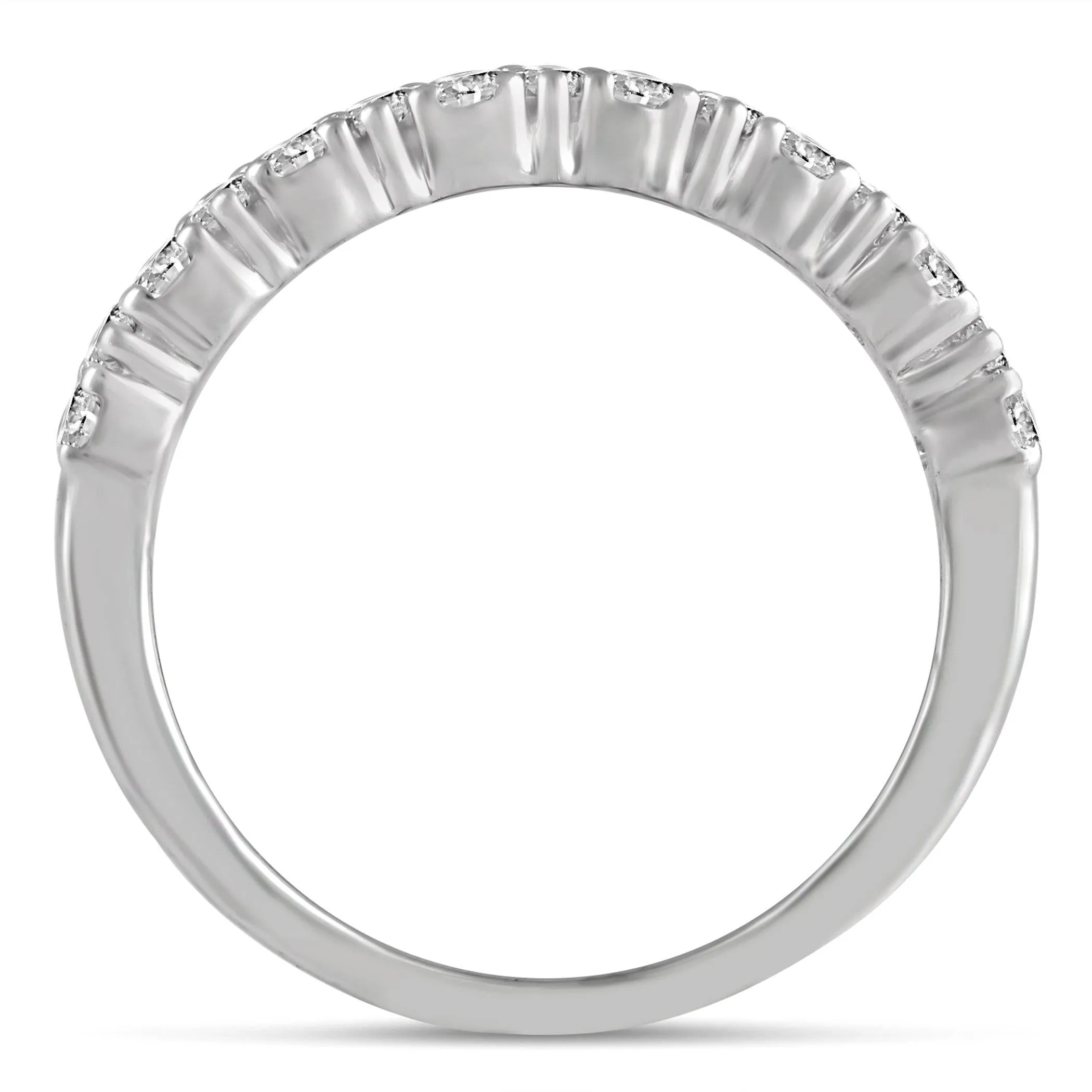 1/2CT TW Diamond Wedding band Ring in Sterling Silver