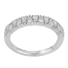 1/2CT TW Diamond Wedding band Ring in Sterling Silver