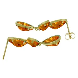 13 Carat 14K Solid Yellow Gold Alexandra Citrine Earrings