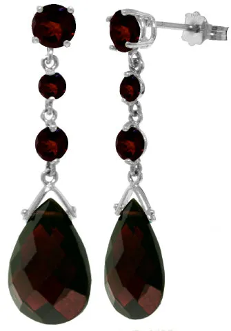 13.2 Carat 14K Solid Yellow Gold Bold View Garnet Earrings