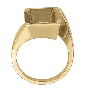 14K Emerald Cut Amethyst Ring