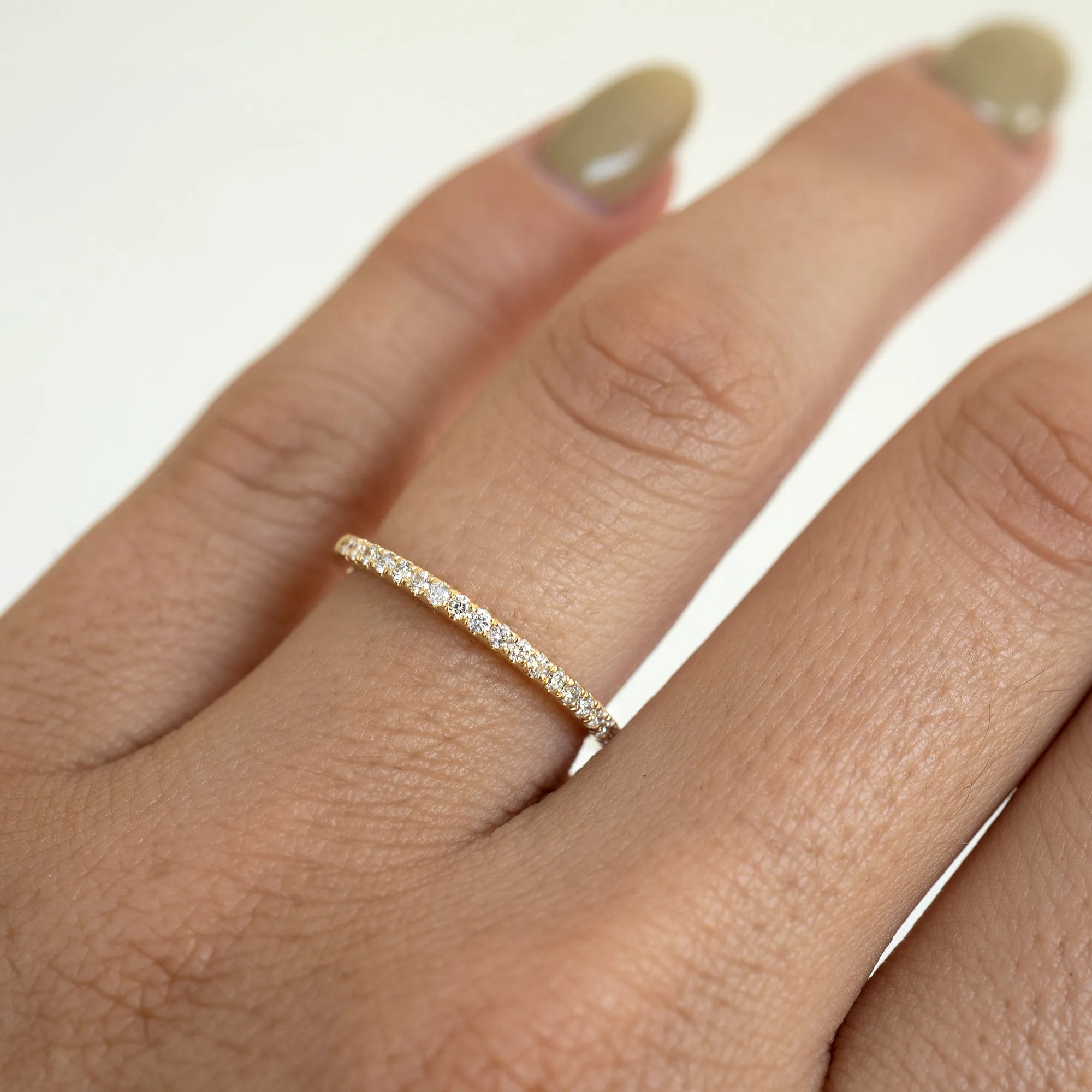 14k Half Eternity Diamond Band | 1/5 CTW