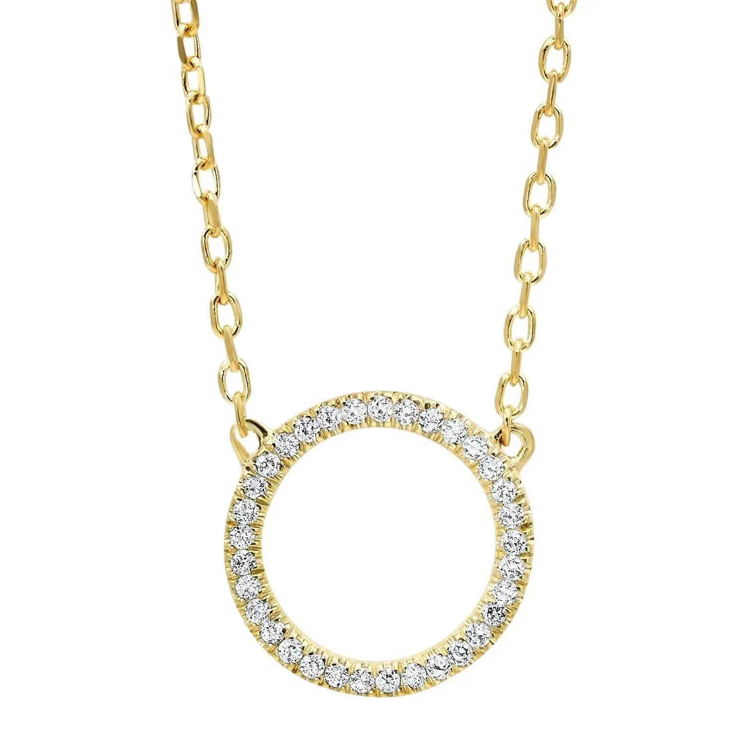 14k Yellow Gold Diamond Pendant