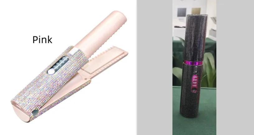 2-In-1 Electric USB Hair Straightening Brush Straightener Brush Multifunctional Comb Straightening Styler Hair Curler