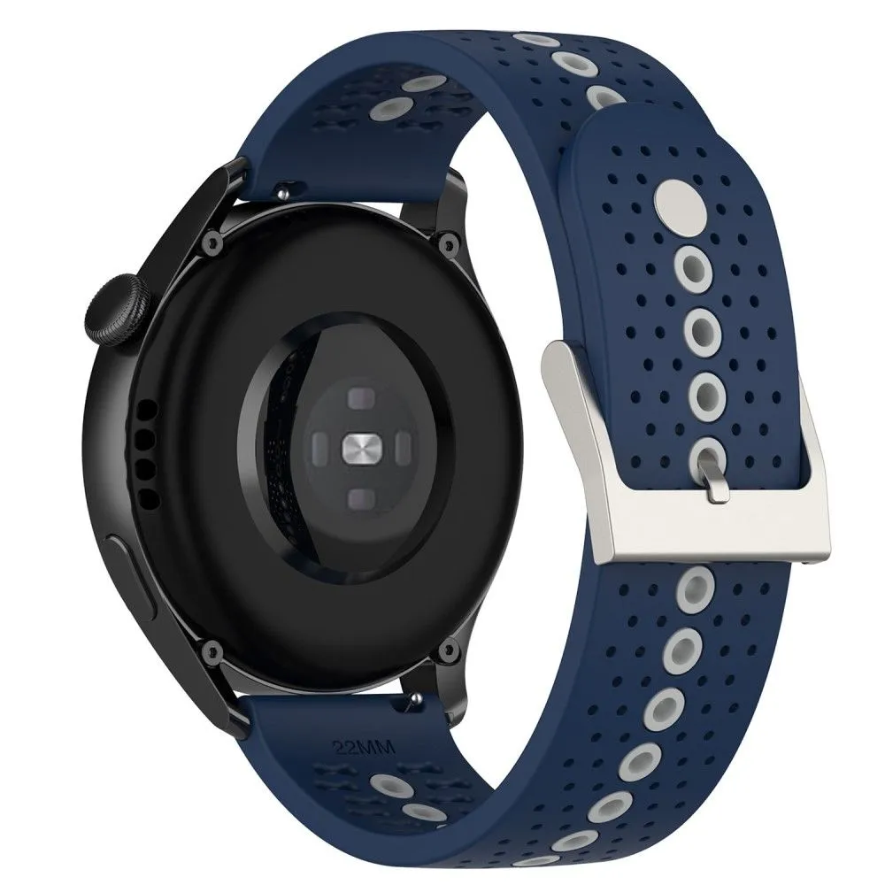 20mm Universal bi-color silicone watch strap - Midnight Blue / Grey
