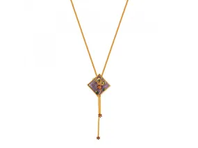 22k Rhombus Pendant Meenakari Gold Fancy Neckpiece