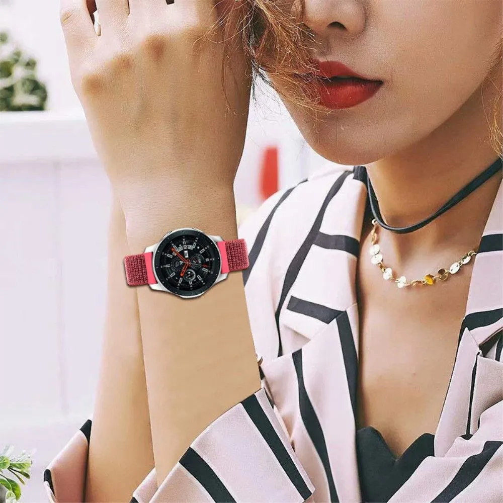 22mm Samsung Galaxy Watch 3 (45mm) / Watch (46mm) / Gear S3 nylon watch strap - Red