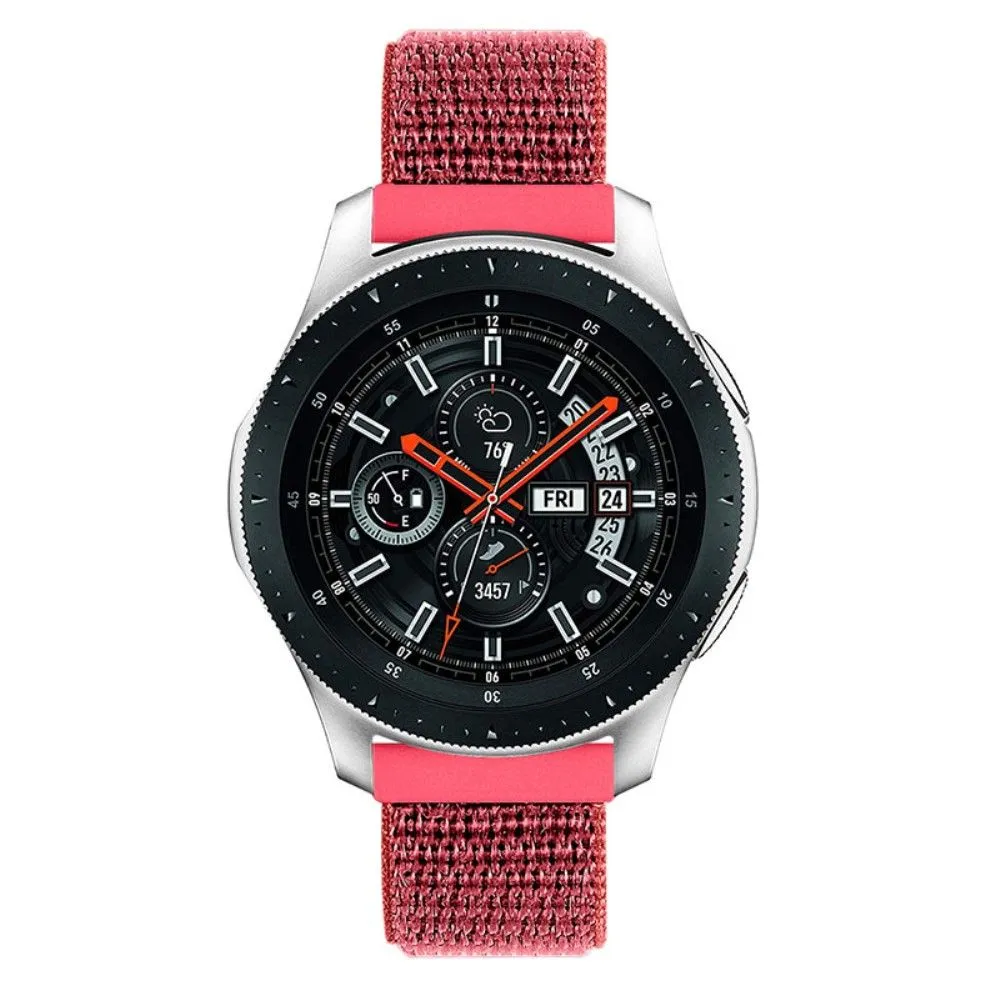 22mm Samsung Galaxy Watch 3 (45mm) / Watch (46mm) / Gear S3 nylon watch strap - Red