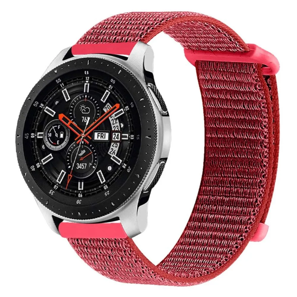 22mm Samsung Galaxy Watch 3 (45mm) / Watch (46mm) / Gear S3 nylon watch strap - Red