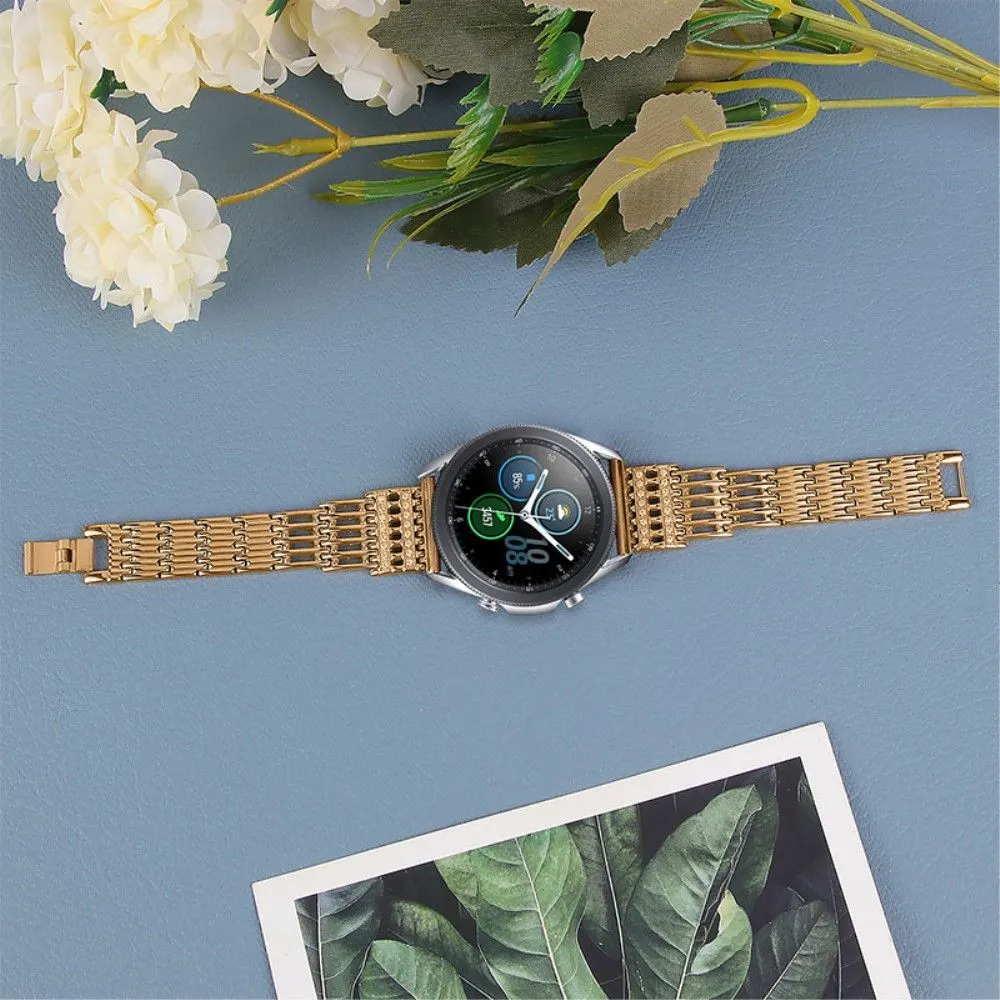 22mm Samsung Galaxy Watch 3 (45mm) / Watch (46mm) rhinestone watch strap - Rose Gold