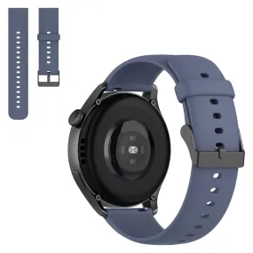 22mm silicone watch strap in stainless steel buckle for Huawei watch - Blue Grey