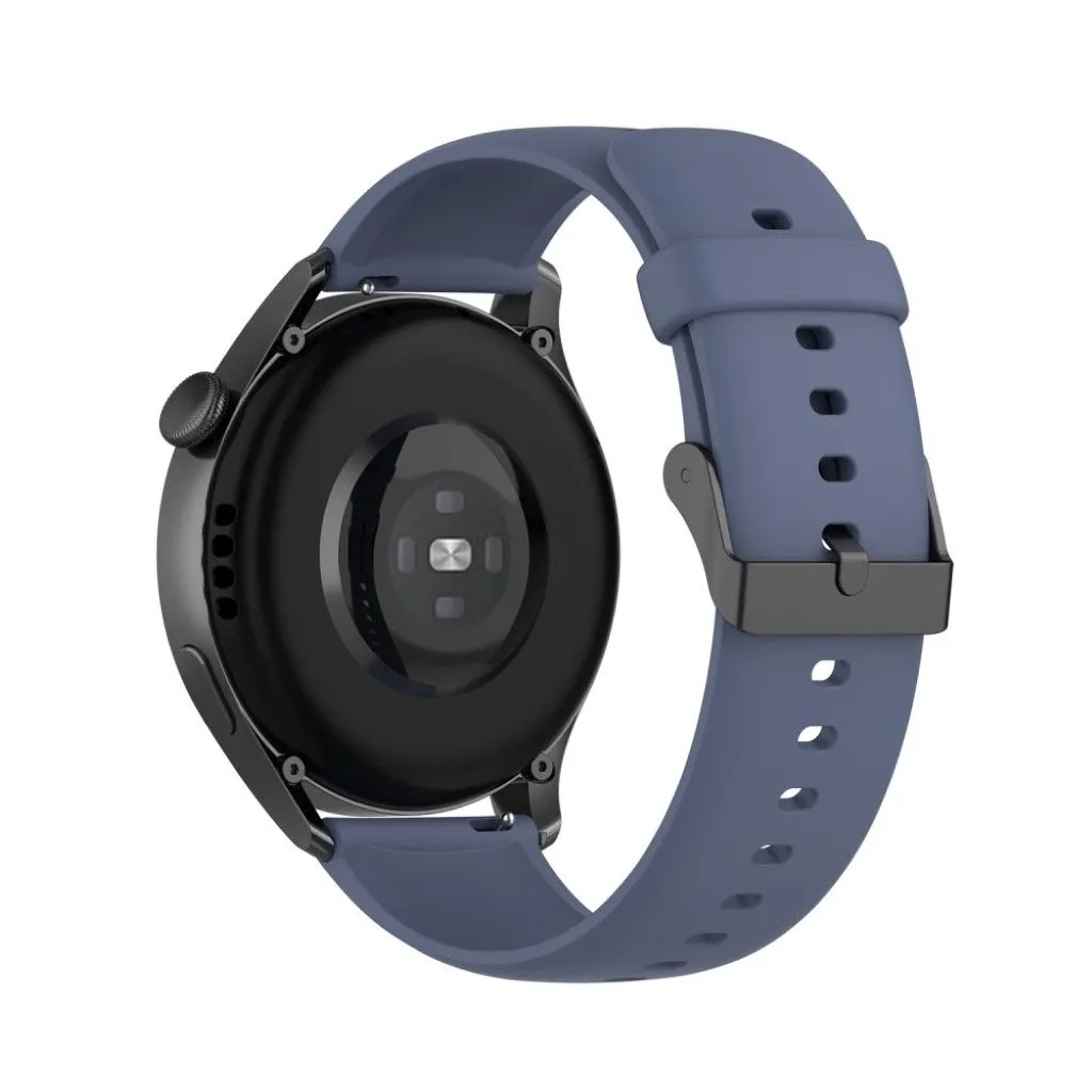 22mm silicone watch strap in stainless steel buckle for Huawei watch - Blue Grey