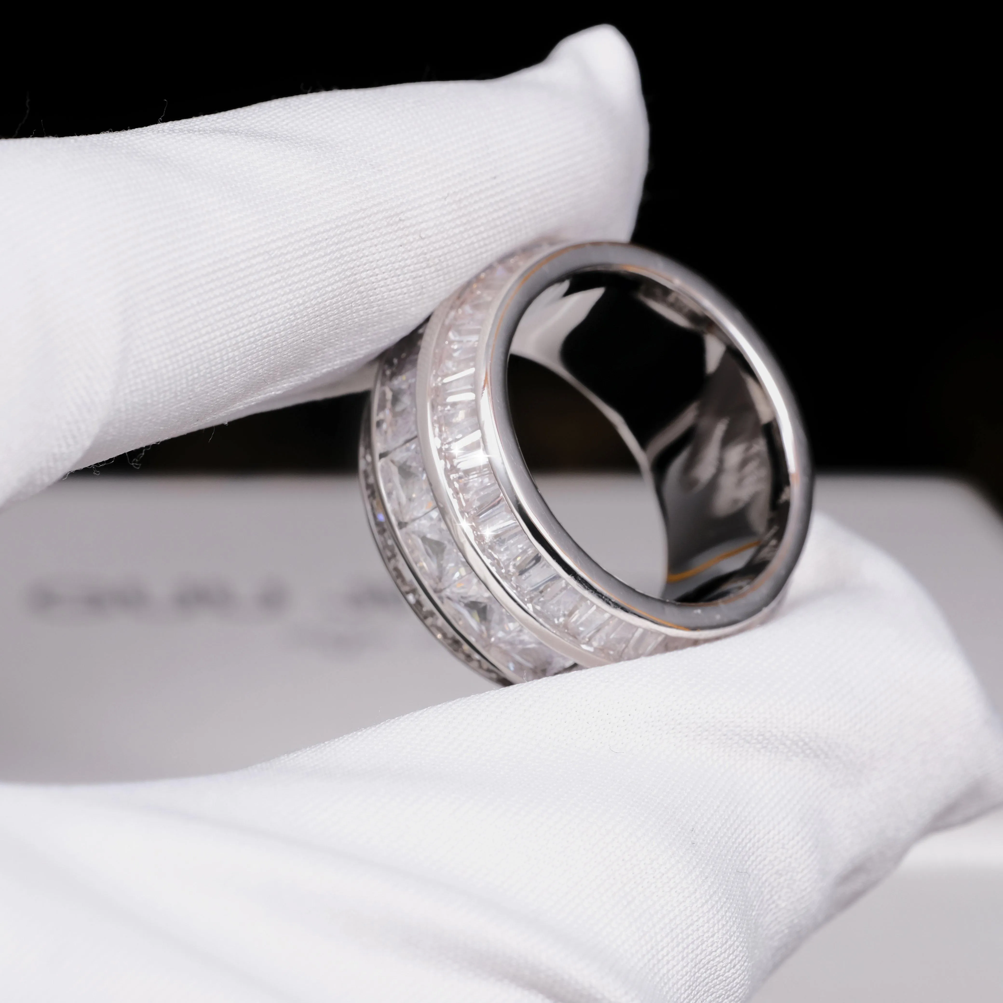 3 Layer Baguette Band Ring