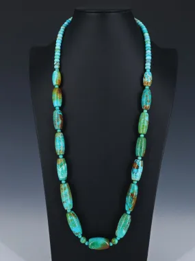 32" Single Strand Turquoise Necklace