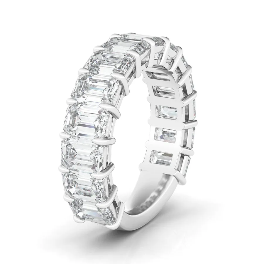 3/4 Emerald Diamond Eternity Band