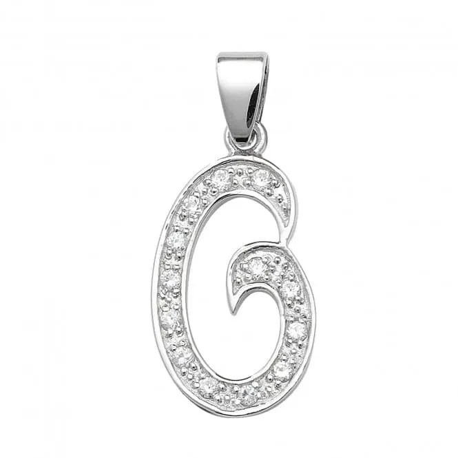 Acotis Silver Pendant Initial with Zirconia Accent G6128/O