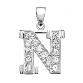 Acotis Silver Pendant Zirconia Initial G6125/N