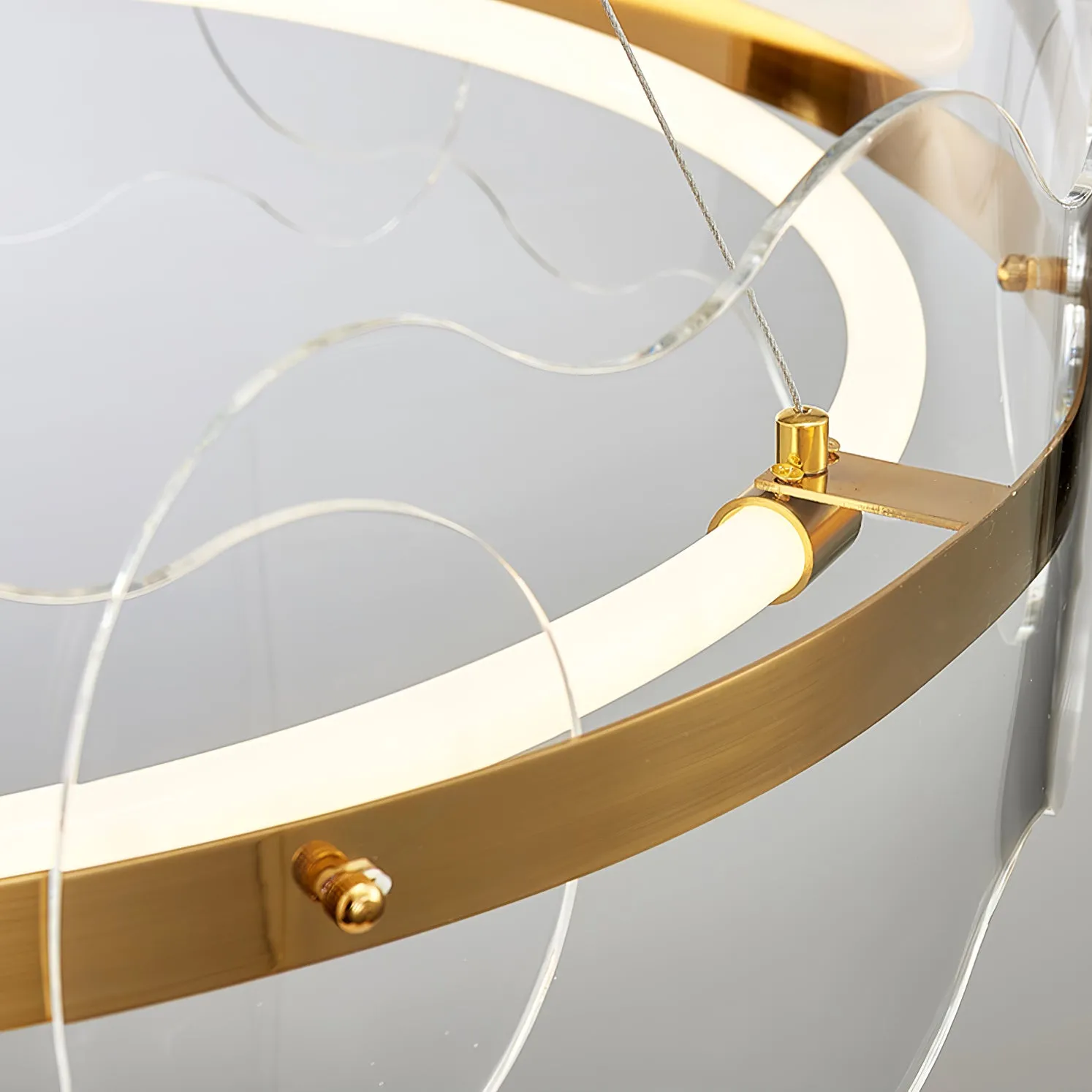Acrylic Wave Chandelier