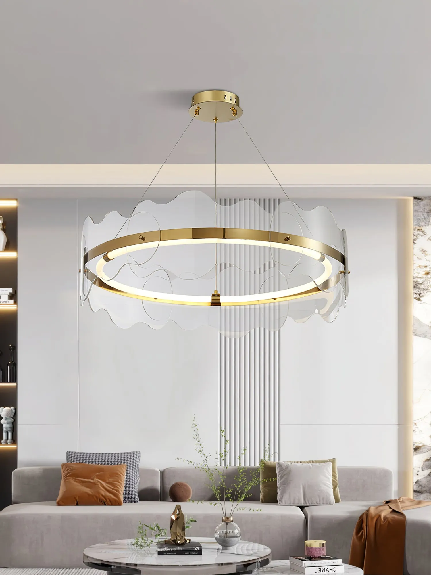 Acrylic Wave Chandelier