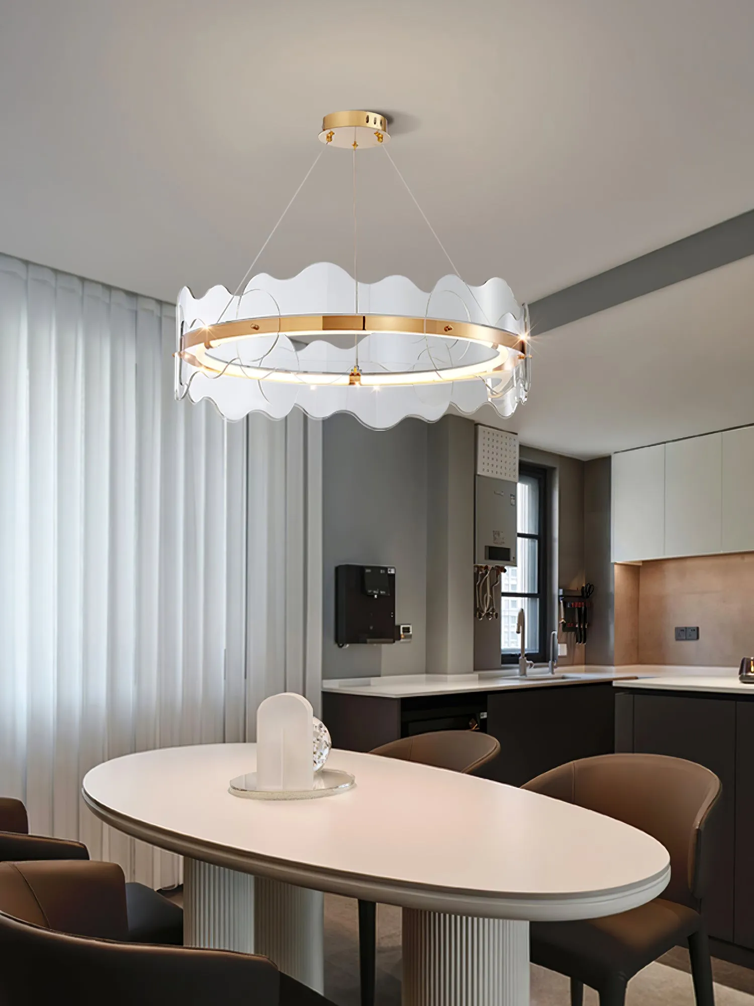 Acrylic Wave Chandelier