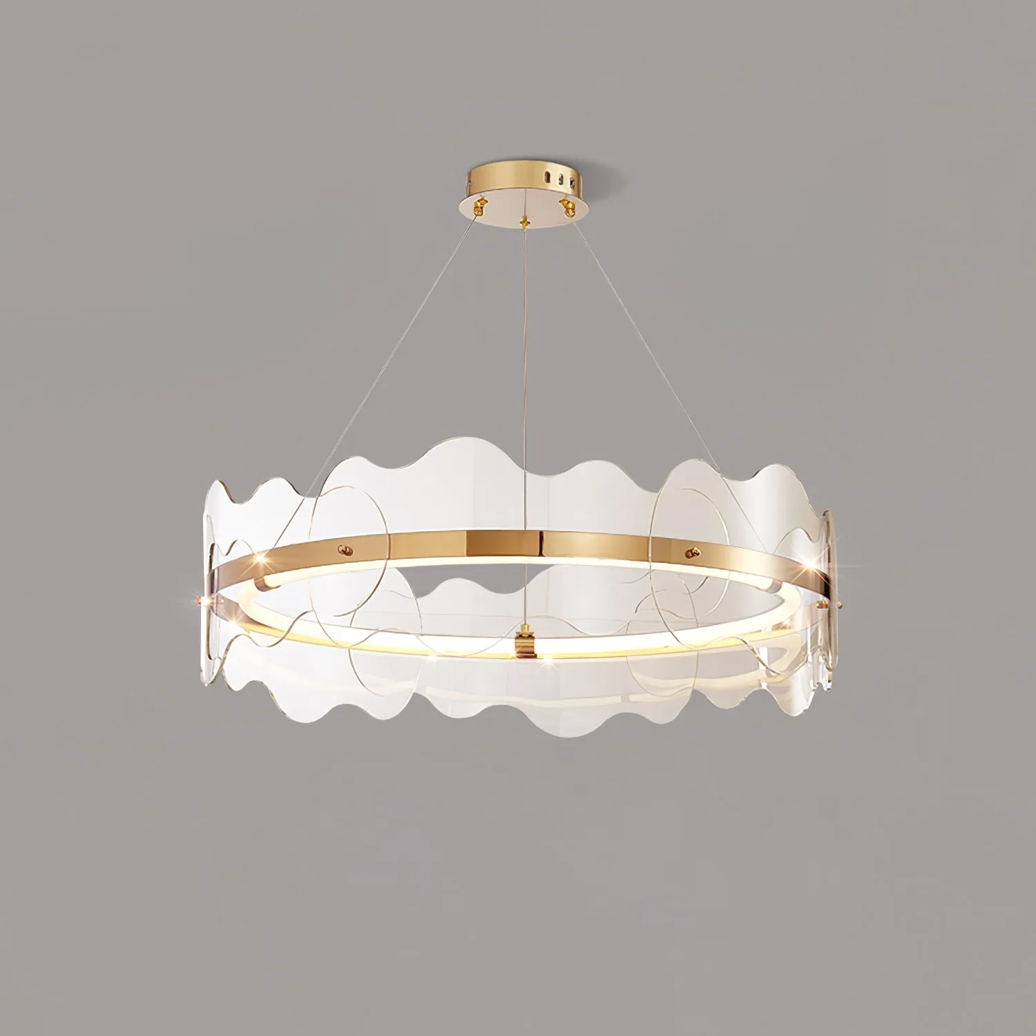 Acrylic Wave Chandelier
