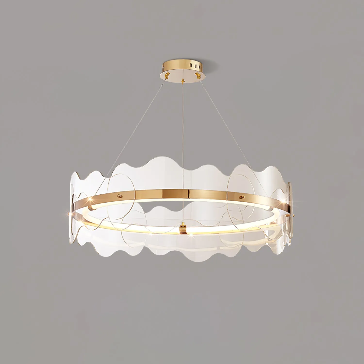 Acrylic Wave Chandelier