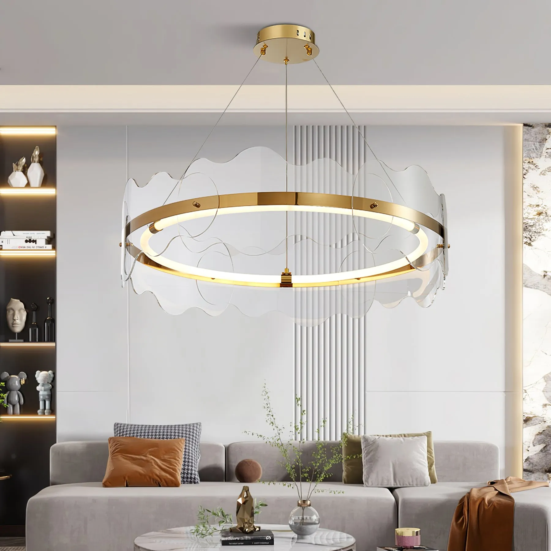 Acrylic Wave Chandelier