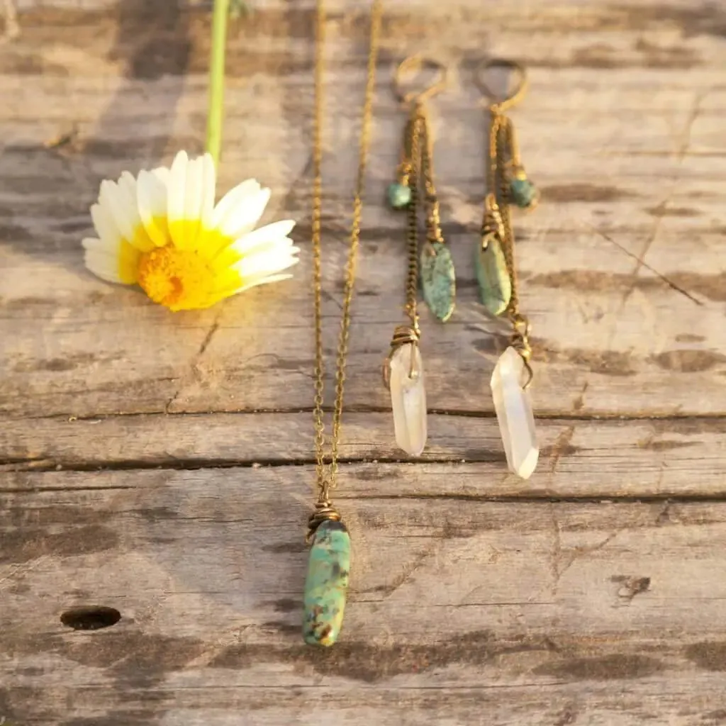 African Turquoise Point Necklace