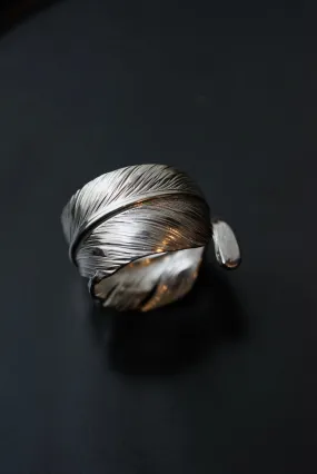 Albatory 925 Silver Feather Ring