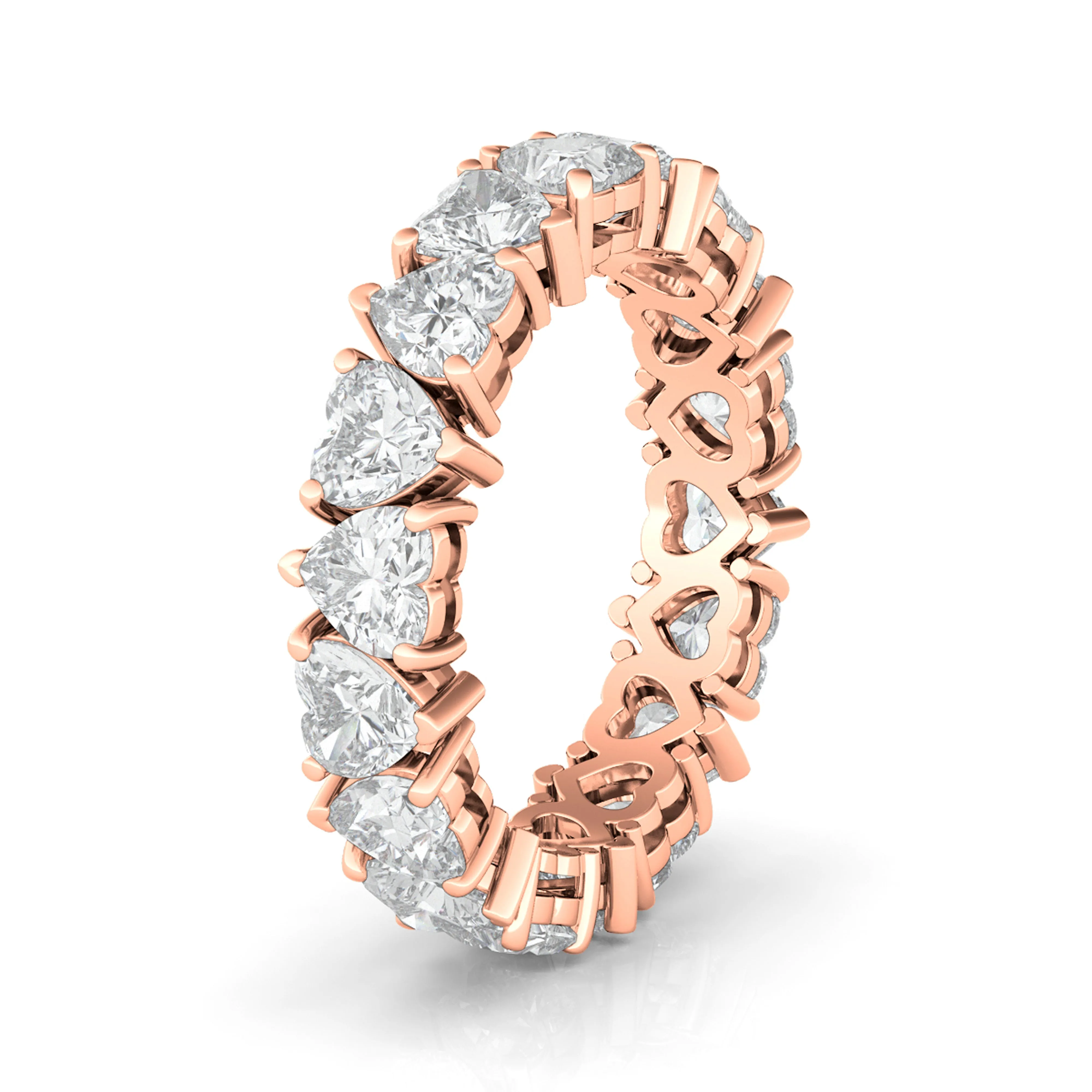 Alternating Heart Diamond Eternity Band