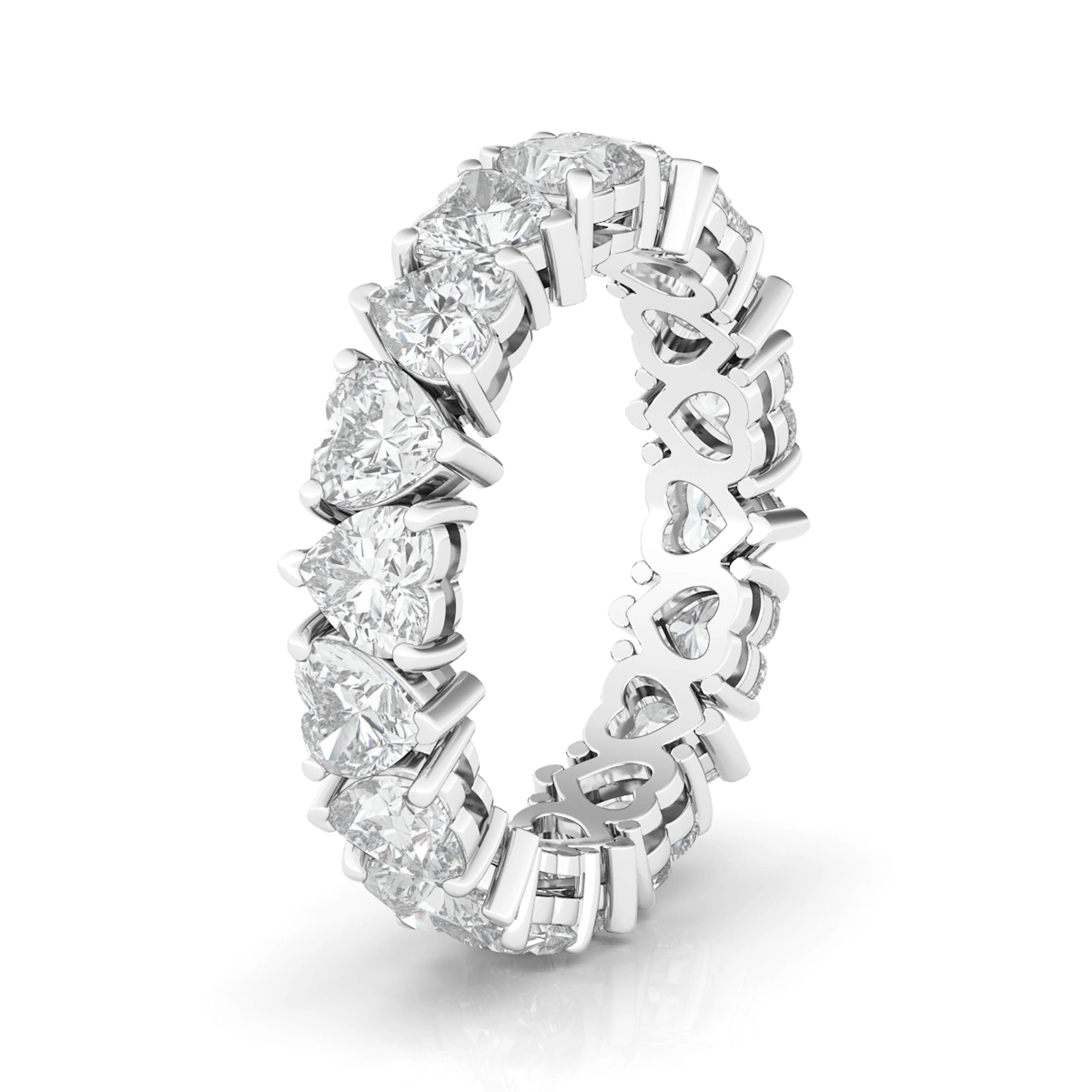 Alternating Heart Diamond Eternity Band