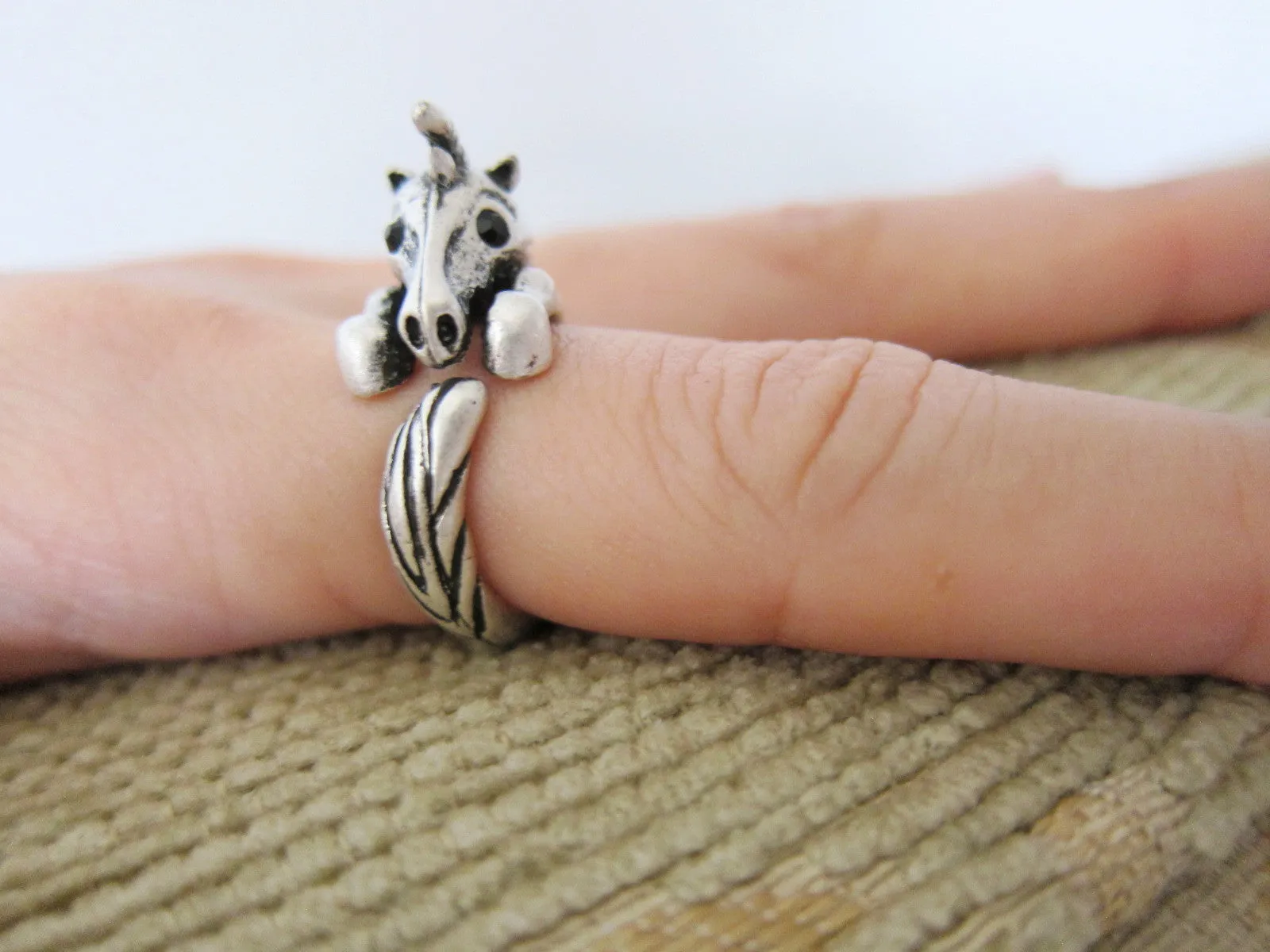 Animal Unicorn Wrap Ring; Cute Unique 3D animal ring, Adjustable Unicorn Ring