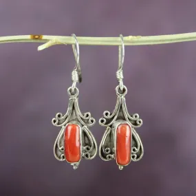 Antique Coral Embellishment Earrings