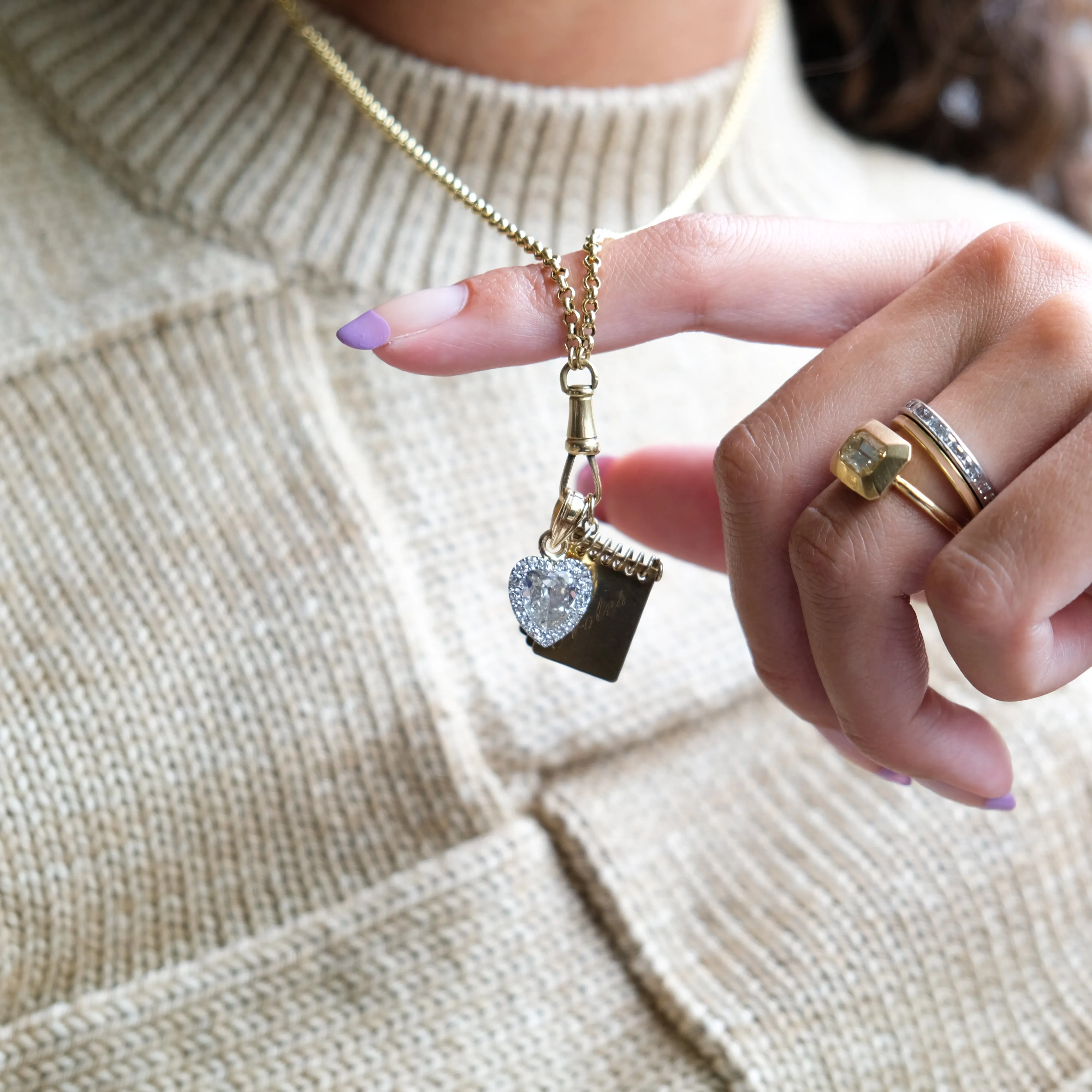 Antique heart necklace