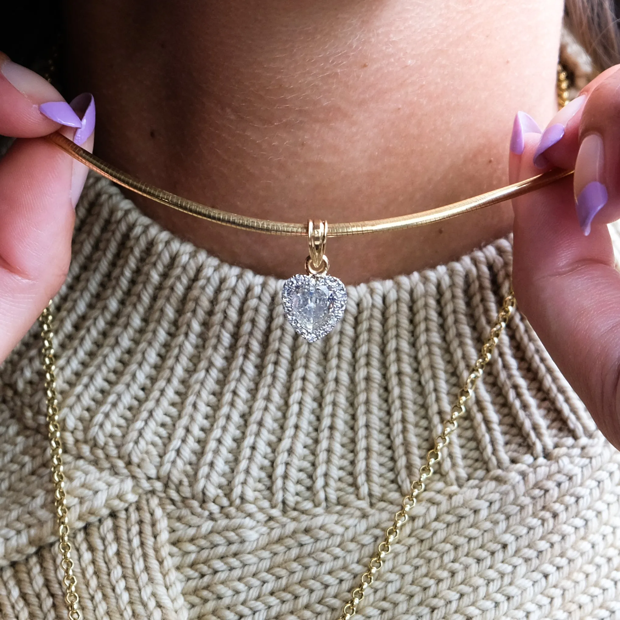 Antique heart necklace