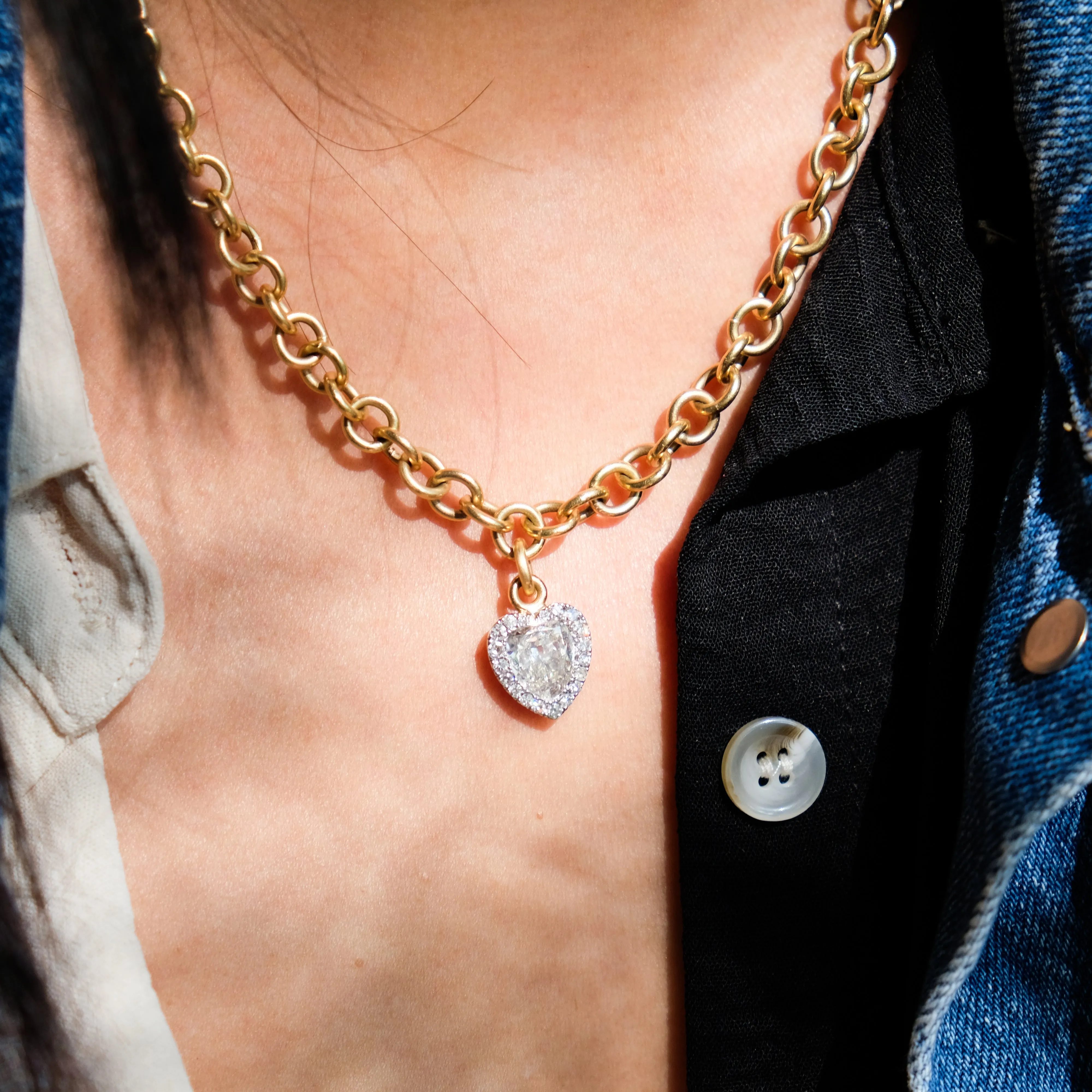 Antique heart necklace