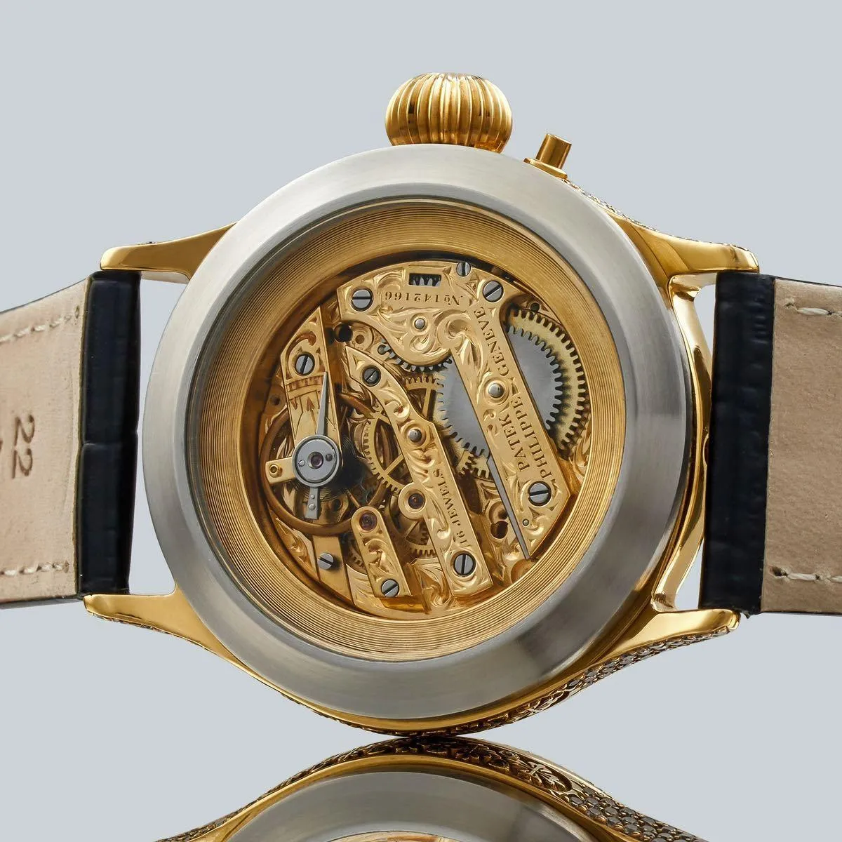 Antique / Marriage watch / 40mm men's watch arranged from Patek Philippe pocket watch / 1913 / half year warranty / manual winding / skeleton