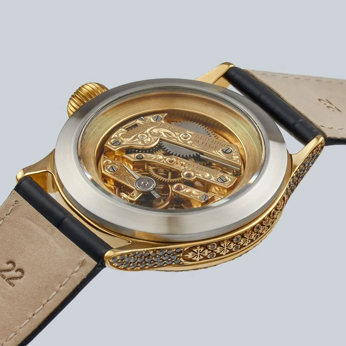 Antique / Marriage watch / 40mm men's watch arranged from Patek Philippe pocket watch / 1913 / half year warranty / manual winding / skeleton