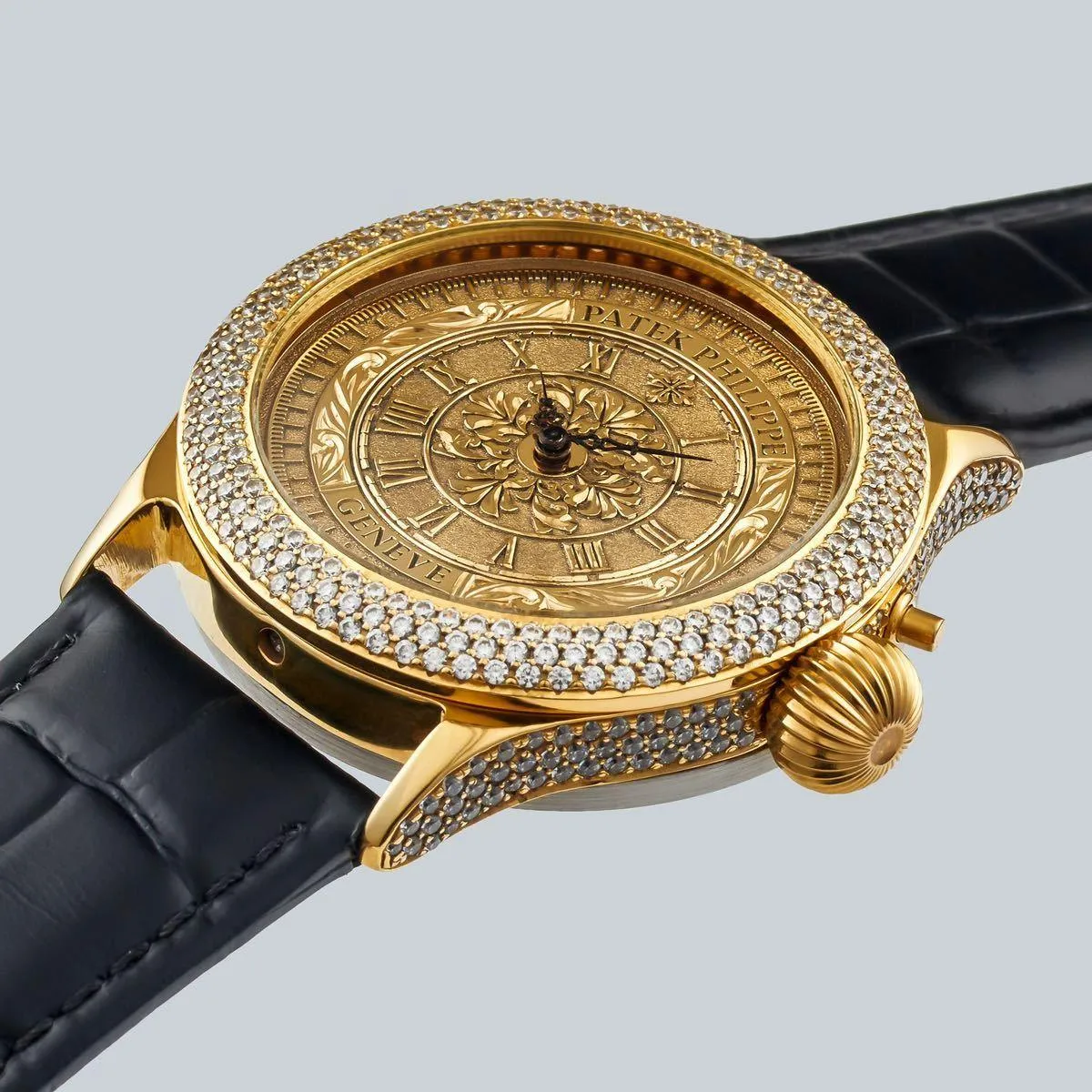 Antique / Marriage watch / 40mm men's watch arranged from Patek Philippe pocket watch / 1913 / half year warranty / manual winding / skeleton