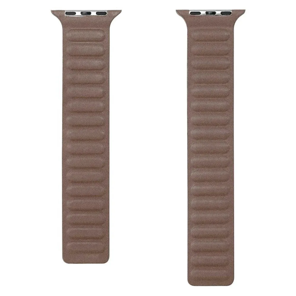 Apple Watch (38/40/SE/41/42mm) Lippa Magnetisk Finewoven Rem - Brun