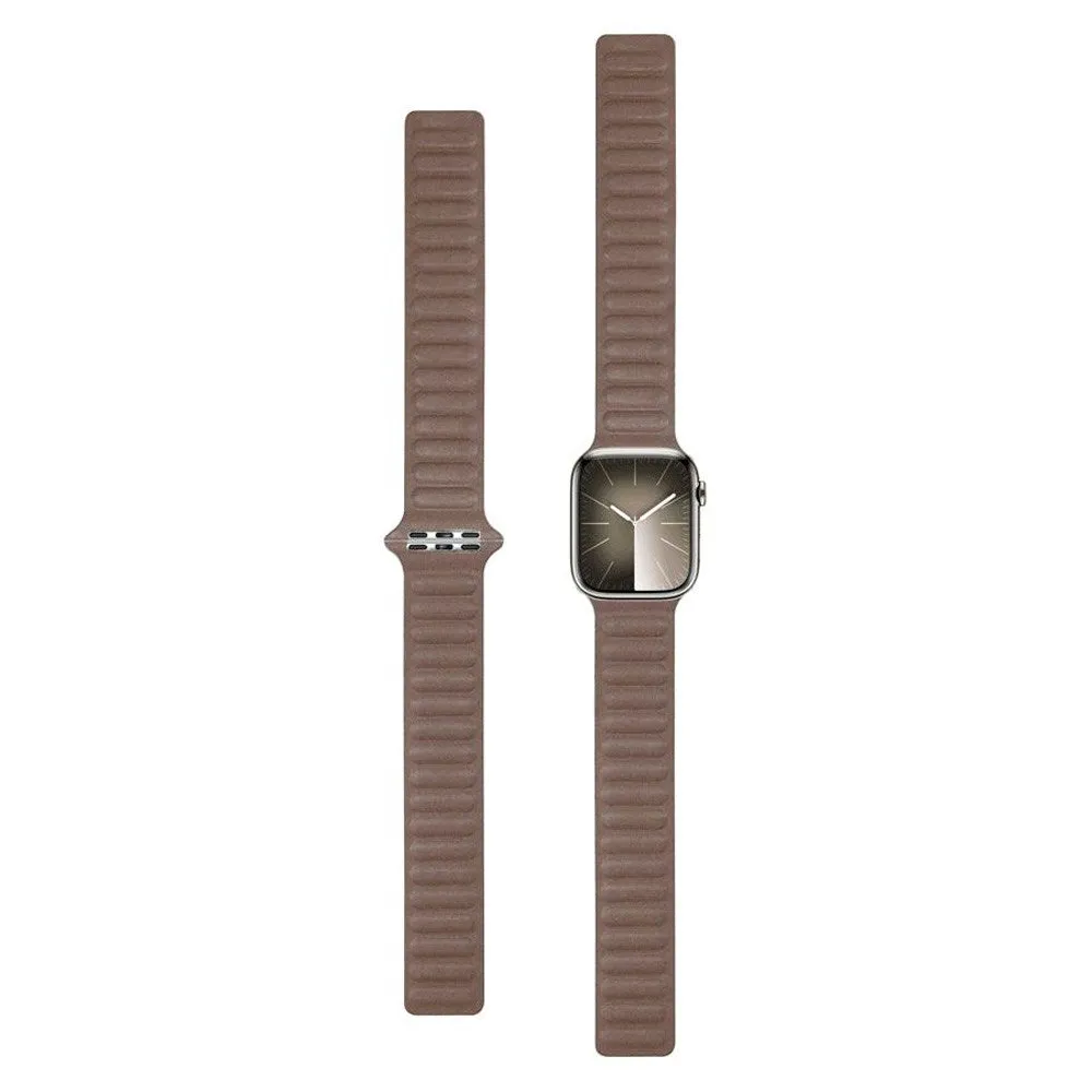 Apple Watch (38/40/SE/41/42mm) Lippa Magnetisk Finewoven Rem - Brun