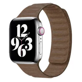 Apple Watch (38/40/SE/41/42mm) Lippa Magnetisk Finewoven Rem - Brun