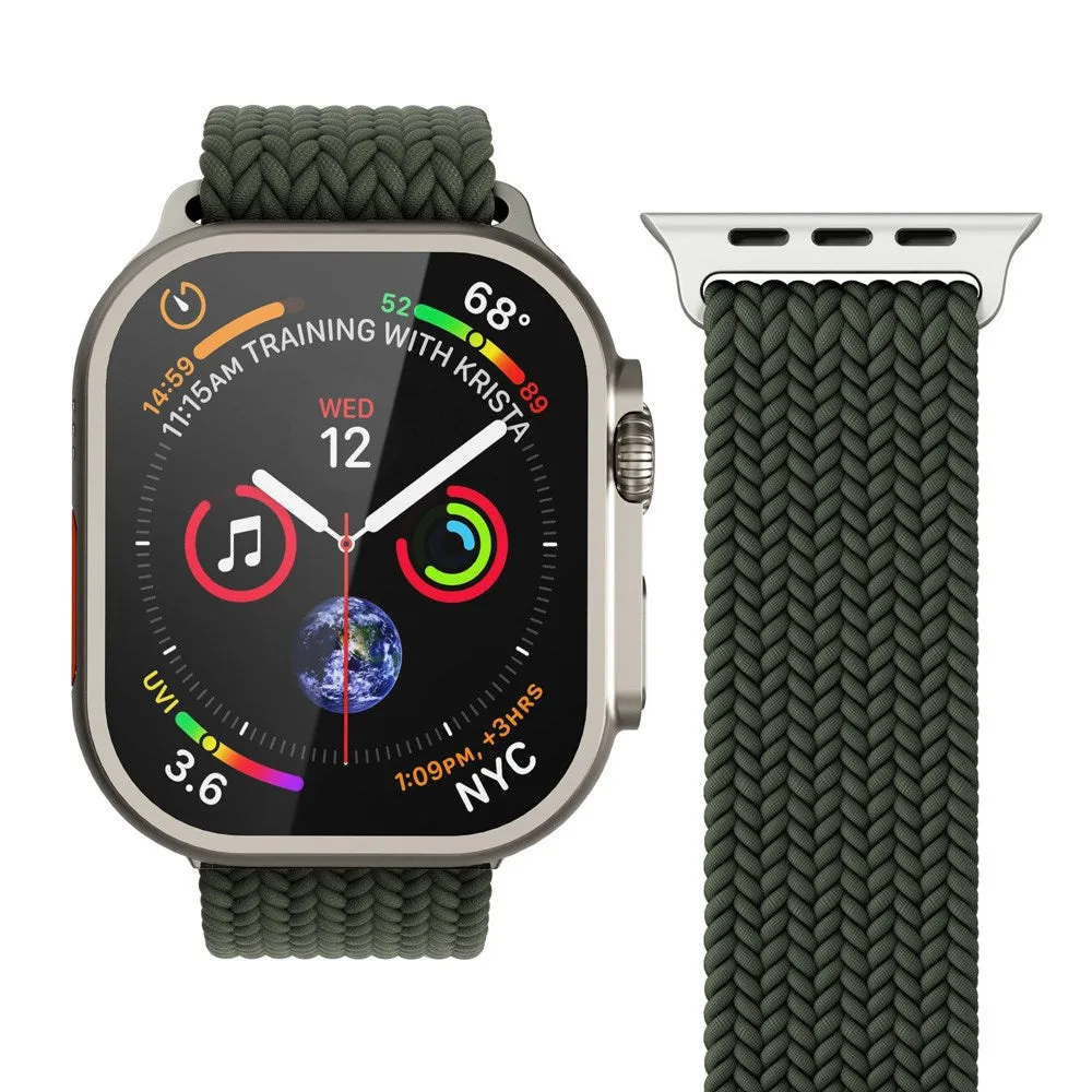 Apple Watch (38/40/SE/41/42mm) Vonmählen Woven Loop Nylon Rem - Olive