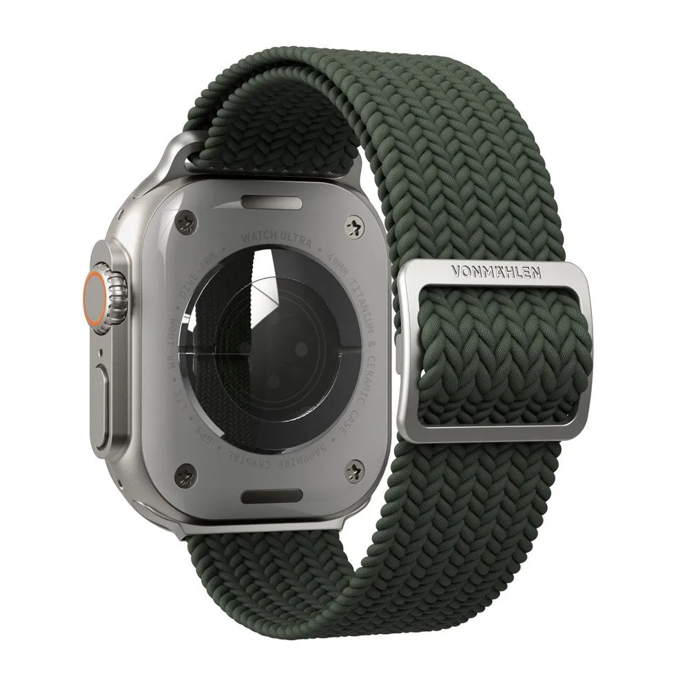 Apple Watch (38/40/SE/41/42mm) Vonmählen Woven Loop Nylon Rem - Olive