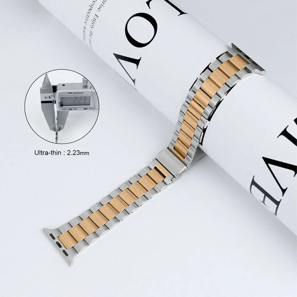 Apple Watch (41mm) stainless steel watch strap - Silver / Gold