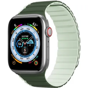 Apple Watch (42/44/SE/45/46/49mm) Dux Ducis LD-Series Magnetisk Silikone Rem - Grøn