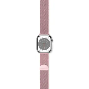 Apple Watch (42/44/SE/45/46/49mm) Epico Milanese Rustfri Stål Rem - Rose Gold
