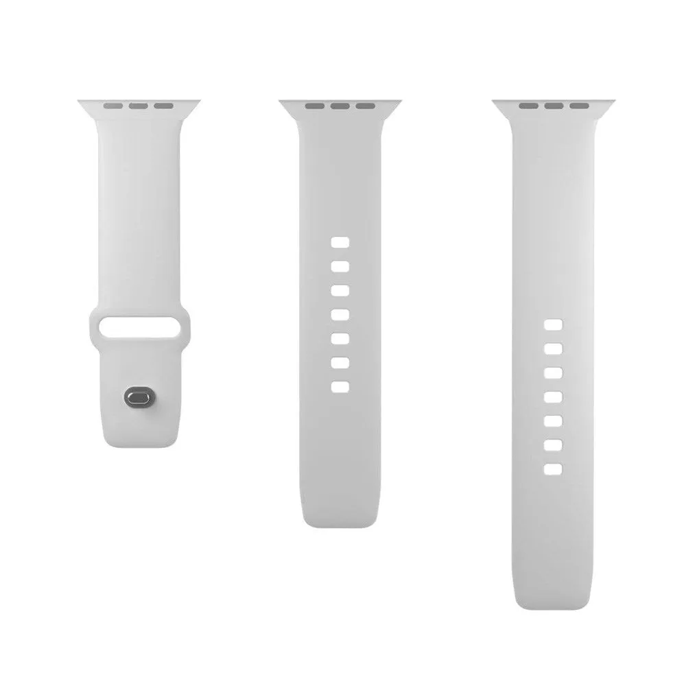 Apple Watch (42/44/SE/45/46/49mm) Puro ICON Silicone Urrem - Lyseblå