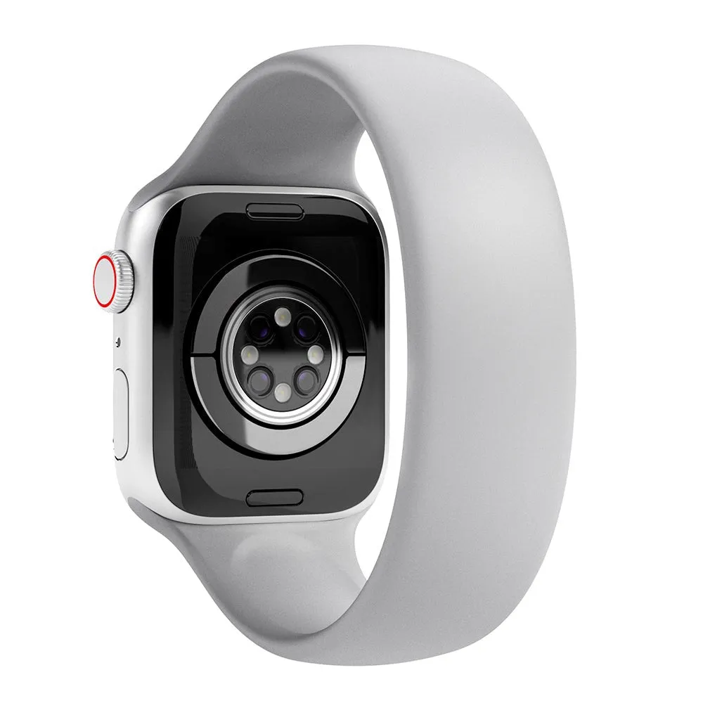 Apple Watch (42/44/SE/45/46/49mm) Vonmählen Solo Loop Small Silikone Rem - Grå