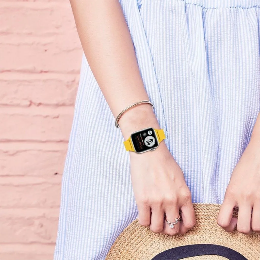Apple Watch 42mm - 44mm nylon watch strap - Yellow